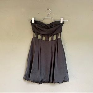 NastyGal keepsake black strapless dress